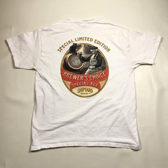 Hanes Other - Shipyard Brewing Company Brewers Choice Special Ale White T Shirt Mens Large